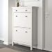 IKEA HEMNES zapatero con 2 compartimentos 89x30x127 cm blanco
