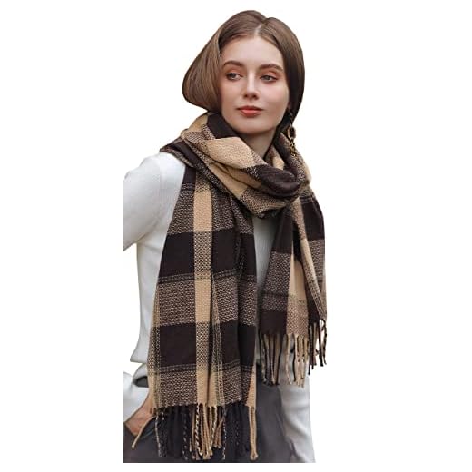 MAIRY Women's Soft Cashmere Tartan Scarf