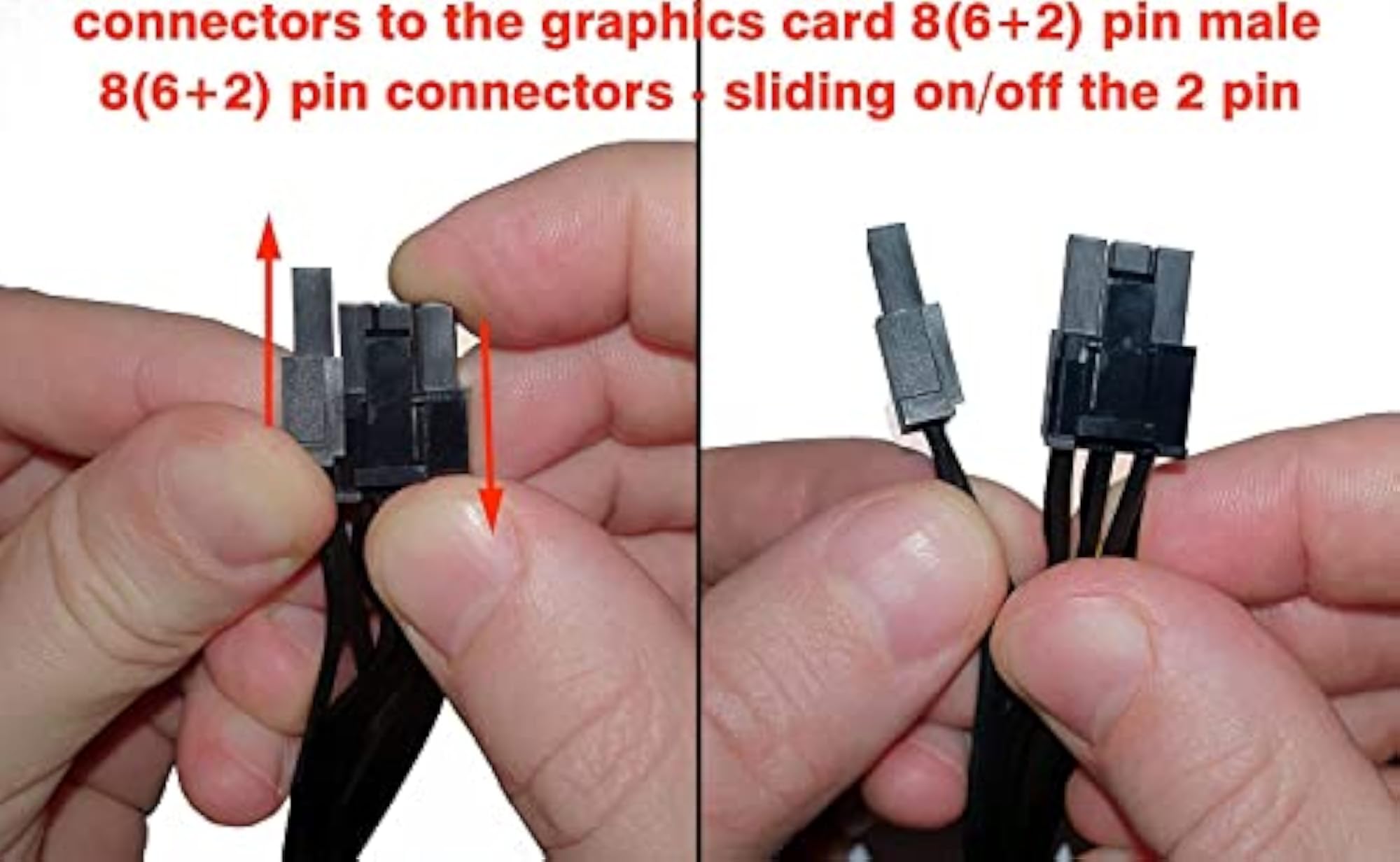 8 Pin Male to Dual PCIe Power Cable