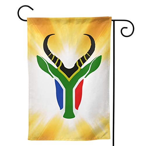 SMHYQ4Q South African Flag Sprinbok Garden Flag Vertical Double Sided Decor Yard Outdoor Decorative Flag 12.5