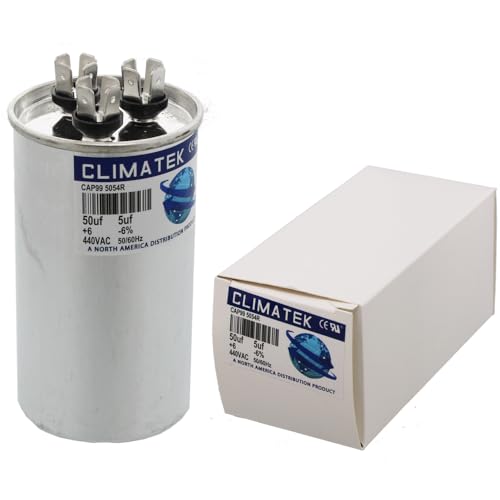Image of ClimaTek Round Capacitor - fits Totaline # P291-5054RS | 50 /5 uf MFD 370 /440 Volt VAC
