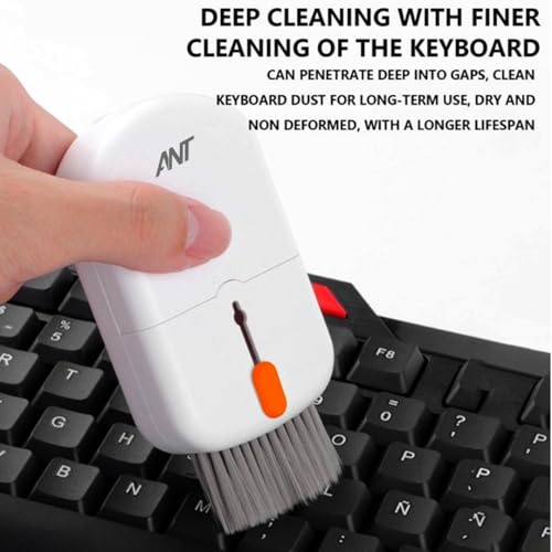 Image of Ant PC Shine 10 10-in-1 Laptop Screen Keyboard Cleaner Kit Electronics Cleaning kit Tool for MacBook, iPad, Brush Tool for Tablet, Computer, PC Monitor, TV, Camera Lens Mercury White