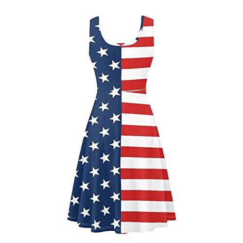 Image of TOADDITDO Womens Summer Sleeveless Tank Dress with 2 Side Pockets XS-4XL Plus Size