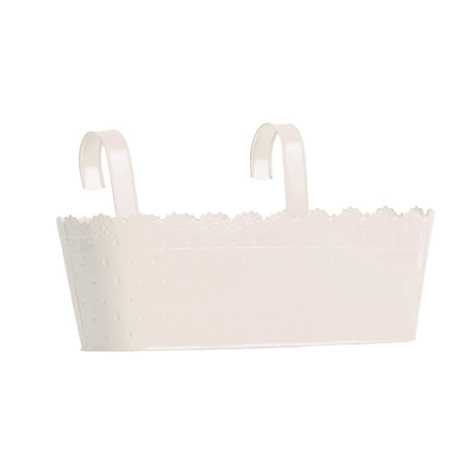 Panier de fleurs suspendu en fer – Support de pot de fleurs pour terrasse, balcon et porche – Support pour pot de fleurs pour plantes en pot – Décoration de jardin Slish