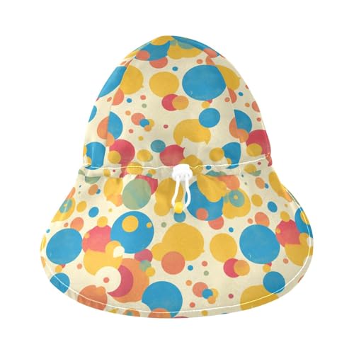 Colorful Dots Cute Art Toddler Baby Beach Hat Boy Bucket Hat Girls UPF 50 Adjustable Beach Essentials3