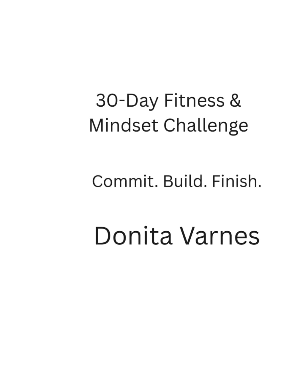 30-Day Fitness & Mindset Challenge