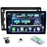CAMECHO 4+128G 9 Pouces Autoradio pour Ford Fiesta Focus Transit Connect Kuga Mondeo Smax avec Caméra de Recul, Android 15 sans Fil Carplay Android Auto Bluetooth Radio avec WiFi GPS FM/RDS +Canbus