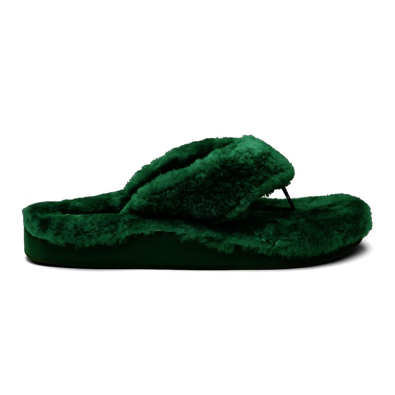 Image of Wolvesden Women's Flip-Flops & Slippers Indoor Soft Thong Fur Flip-Flop And Slippers For Women