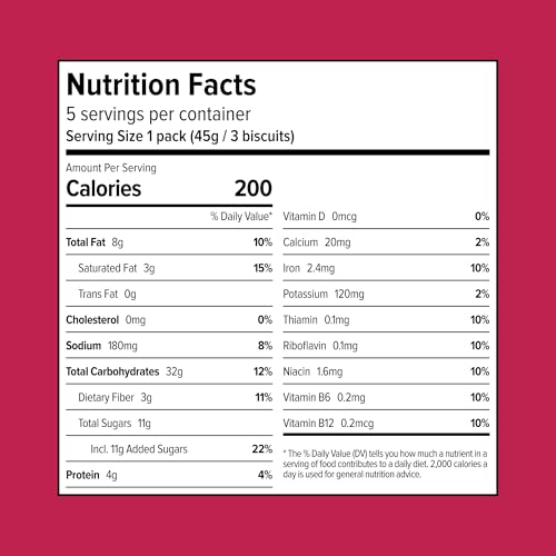 Sweet Loren's Vegan Breakfast Biscuits | Cinnamon Sugar | 4g Protein, 19g Whole Grains | Plant Based, Gluten Free, Dairy Free, Nut Free Snacks | 3 Pack (15 Total Biscuits, 1.6 ounce each)