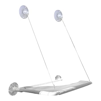 Meri SHOPP Sunbath Cat Window Perch Hanging Bed Hammock Suction Cup Pet Dog Grey
