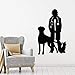 KDSMFA Tierarzt Hund Katze Wand Aufkleber Silhouette Vinyl Fenster Aufkleber Tierarzt Friseur Salon Dekoration Innen Kunst Wandbild 57 cm x 36 cm