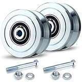 TRUCFUSION 4' V Groove Gate Wheels, Solid Sliding V Groove Wheels, Load Capacity 3000LBS Heavy Duty for...