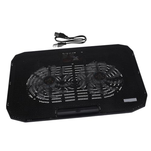 Base para laptop con ventiladores USB y pantalla LCD miniatura 1