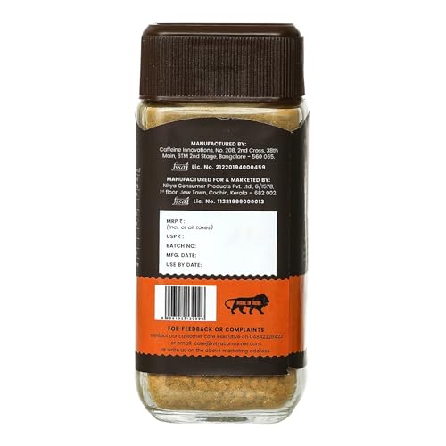 Image of Coorg Valley Toffee Caramel Instant Coffee 50g | Flavoured Coffee | Premium Blend of Robusta & Arabica | Freeze Dried | Make Cafe Style Hot & Cold Coffee at Home