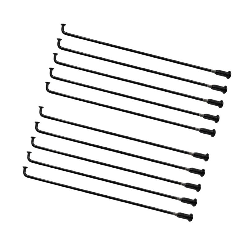 NKVDEX Fahrradspeichen 10 G Schwarze J-Bend-Speichen for Elektrofahrräder, Durchmesser 3,14 mm, runder Körper, gleicher Durchmesser, Speichen for Elektrofahrräder mit Muttern(Length Customize)
