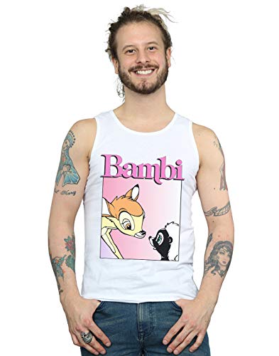 Disney Men's Bambi Nice to Meet You Vest White Large