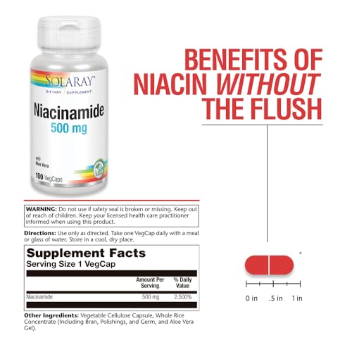 Solaray Niacinamide 500mg Supplement