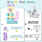 SYSKENI Magnetic Building Blocks Toys for Toddler Girls Boys Age 3-5 5-7 4-8 Macaron Magnetic Blocks Stem Sensory Toys, Preschool Learning Activities Birthday for 3 4 5 6 7 Year Old Boys Girls