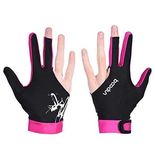 Billard Shooter Pool Snooker Cue Sport Show Gloves, 3 Finger Billiard Gloves For Men Women, Quick-Dry Breathable Billiard Pool Gloves, 1 Piece Fit On Left Hand Or Right Hand #TOP3