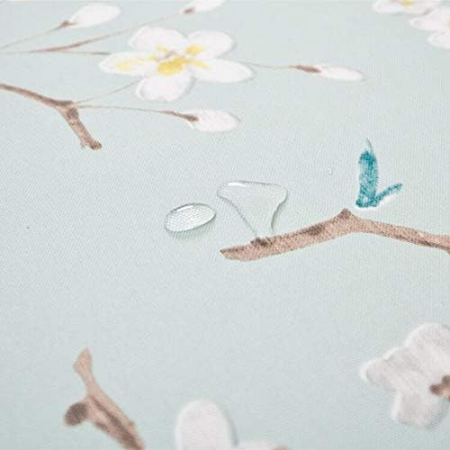 OstepDecor Floral Tablecloth, Water Resistant Rectangle Table Cloth, Polyester Decorative Table Top Cover for Kitchen Dining Room Table, Square, 60 x 60 Inches, 4 Seats, Plum Blossom