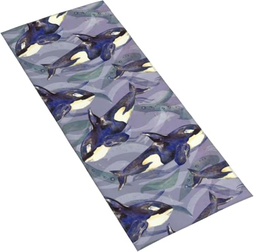 フェイスタオル シャチ マイクロファイバー タオル 柔らか 肌に優しい 肌触りが良い ふわふわ 髪に優しい 通気 かわいい 抗菌防臭加工 瞬間吸水 速乾 耐久性 薄手 毛羽落ち少ない 業務用タオル