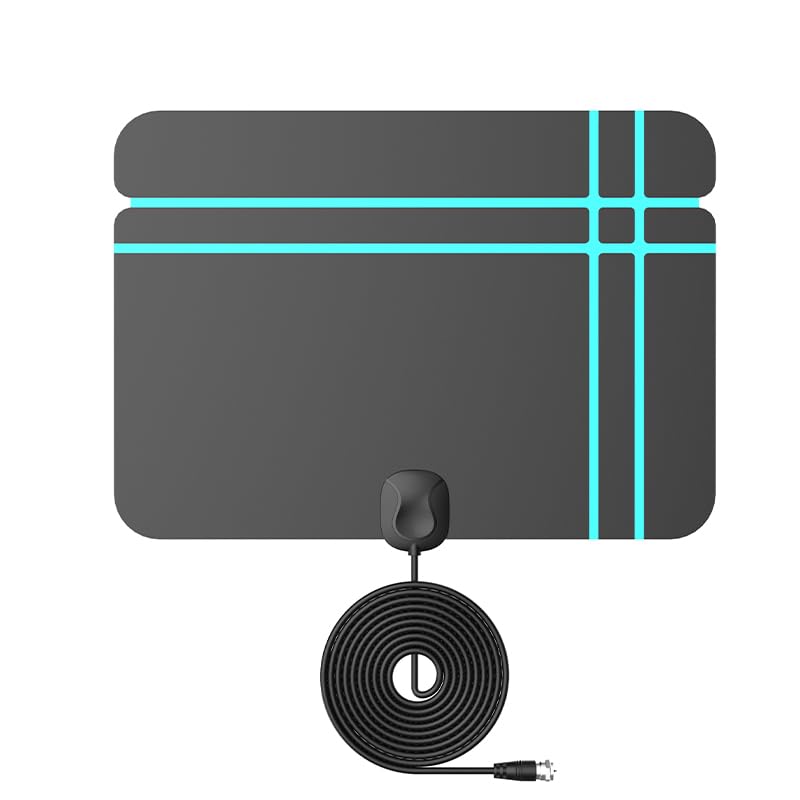TV Antenna for Free Channels Canada, Long Mile Long Range Indoor TV Antenna - 2026 Upgraded with 360° Amplifier for 4K HDTV & Old TV, Easy Installation, Supports 4K 1080P HD VHF UHF