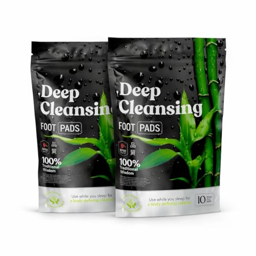 Image of Kiyome Deep Cleansing Foot Detox Pads, 10 Pads, Set of 2 | Overnight herbal body-cleansing detox foot pads with 100% clean ingredients, traditional toxin cleanse.