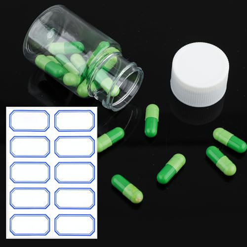 YUXIANLB Empty Pills Bottle Medication Bottles 80ml Travel Bottle 10Pcs Small Plastic Clear Bottles Refillable Cases With White Screw Cap And Label Sample Jar For Storing Lotions Powders And Ointments - Image 4