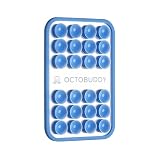 OCTOBUDDY Mirror - OG Suction Cup Phone Mount - Silicone Suction Grip Mobile Holder with Built-in Mirror - Hands-Free Selfies and Videos - Content Creator Accesory - 2.6″ x 3.9″, Baby Blue Jay