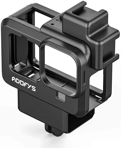 Image of Adofys G9-4 Mount and Accessory forGopro 9 /10 /&11 Black, Cold Shoe Mount Mic Light Stand Housing Case for GoPro Microphone Adapter Vlog Accessory Compatible with Tripod Selfie Stick
