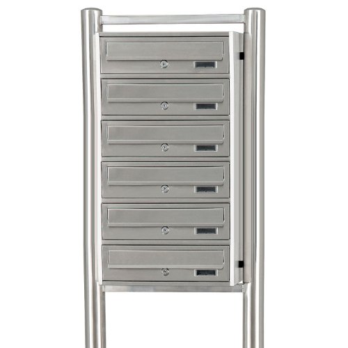 Preisvergleich Produktbild Zelsius - 6fach Standbriefkastenanlage, Edelstahl