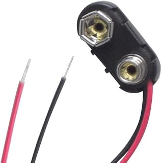 TechWareGames PP3 9V BATTERY CLIP SNAP ON CONNECTOR 145MM CABLE LEAD BLACK