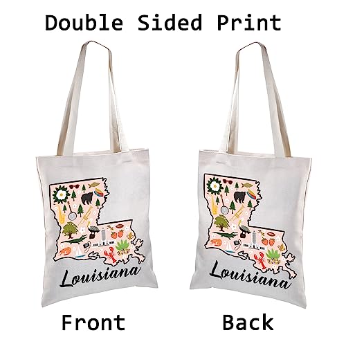Bolso tipo tote con mapa de Louisiana miniatura 6