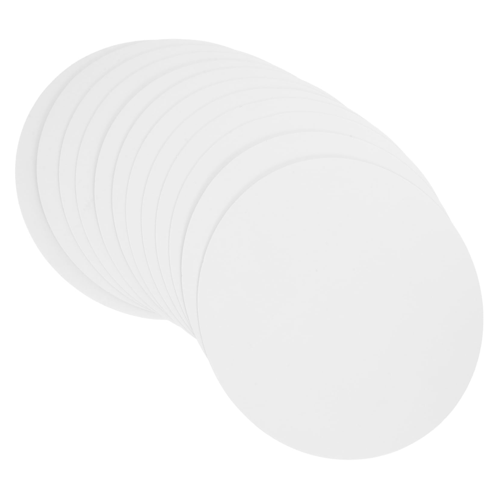 Cabilock 12pcs Round Cake Boards Coated Cardboard Bases for Seamless Birthday Wedding Cakes