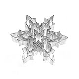 Tesoar 5Pcs Snowflake Ice Crystal Cookie Cutter