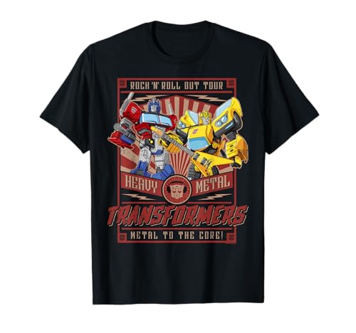 Image of Transformers Rock N Roll Out Tour Heavy Metal Poster T-Shirt