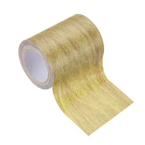 Image of PATIKIL Wood Grain Tape 3.15 inch x 15 Ft, Self-Adhesive Wood Texture Repair Tape Realistic Wooden Effect Patch for Furniture Cabinets Floor Walls,Brown Oak