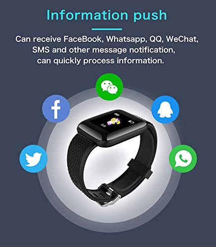 ID116 plus smart bracelet fitness tracker heart rate monitor pedometer  waterproof IP67 smart band: Buy Online at Best Price in Egypt - Souq is now  Amazon.eg