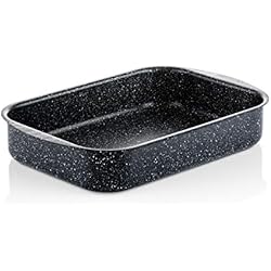Cazuelas De Marmol Westinghouse Bandeja Horno - 35 cm Rustidera - Aluminio Antiadherente - Mármol Negro