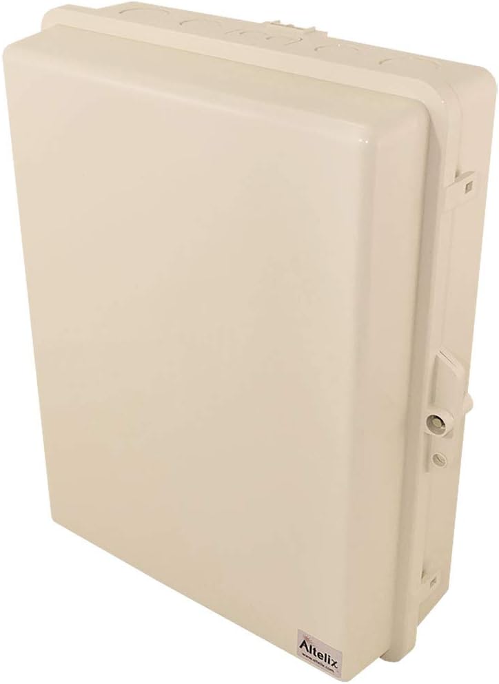 Altelix Light Ivory NEMA Enclosure 17x14x6 (14" x 9" x 4.5" Inside Space) Polycarbonate + ABS Tamper Resistant Weatherproof Rainproof