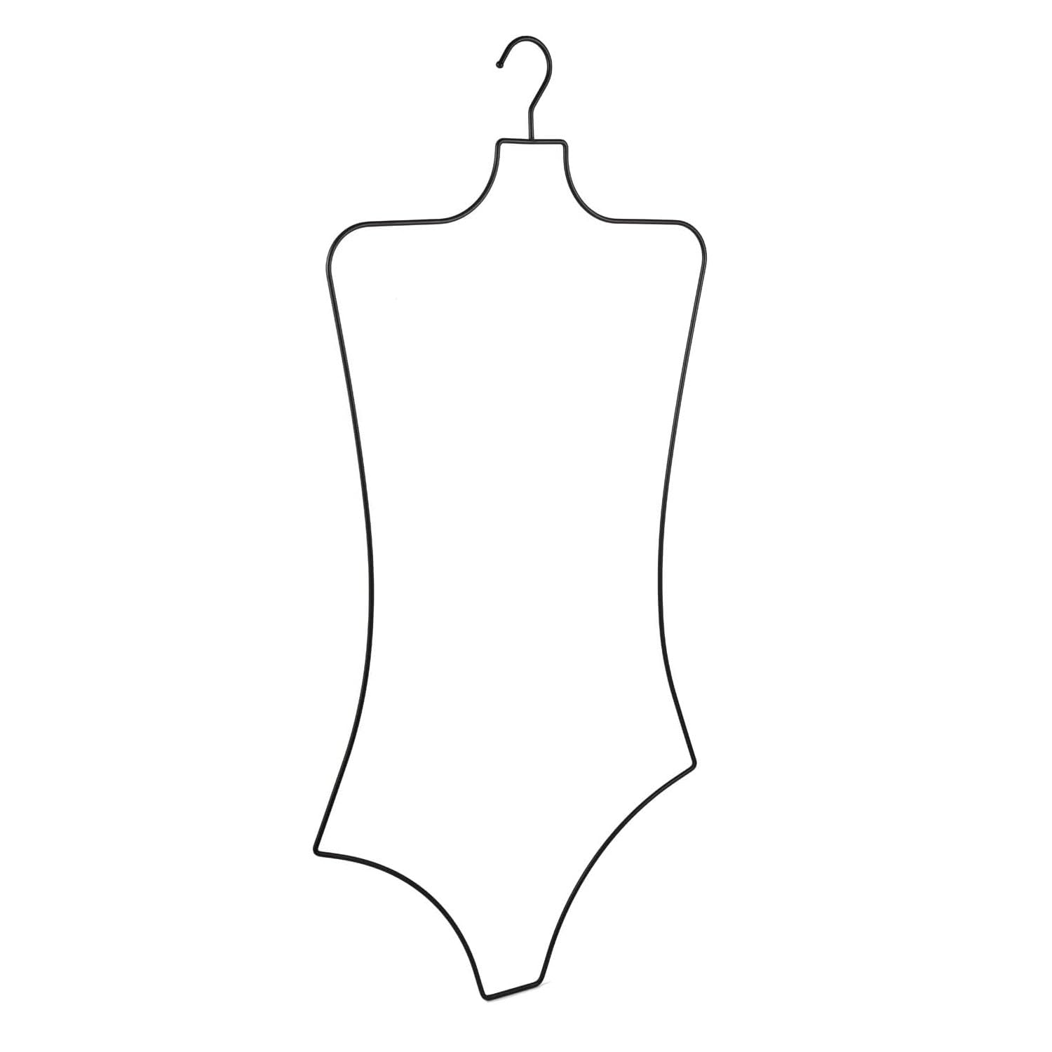 Arekuaei Matte Black Body Shape Hangers Metal Wire Bikini Swimsuit Hangers 10 PCS