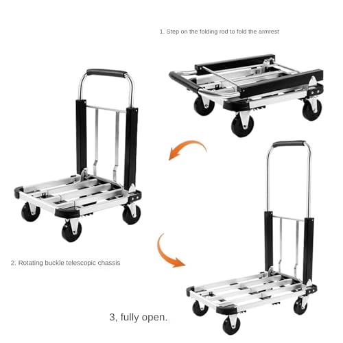 Carretilla plegable para oficina con palanca telescópica miniatura 3