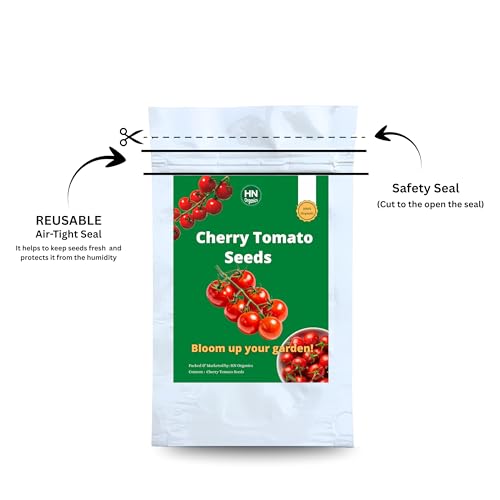 Image of Red Cherry Tomato Seeds | Miniature Size | High Germination Rate | Organics | for Home | Kitchen | (Cherry Tomatos)