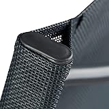 Relaxdays Klappstuhl Balkon, Metall, Kunststoff, Gartenstuhl, HxBxT: 87 x 55 x 48,5 cm, Balkonklappstuhl, anthrazit grau - 7