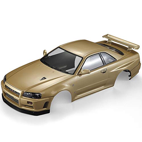 Goolsky Killerbody 48645 (R34) Finished Body Shell Frame for 1/10 Electric Touring RC Racing Car DIY (Gold)