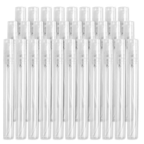 Mini Spray Bottle, 30 Pcs 10ml Empty Plastic Refillable Atomizer for Travel Essential Oils and Perfume Supplies
