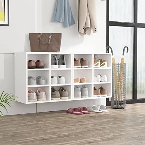 Goliraya - Armario para zapatos, soporte para zapatos, armario de almacenamiento, armario de almacenamiento, 2 unidades, color blanco, 52,5 x 30 x 50 cm, color blanco