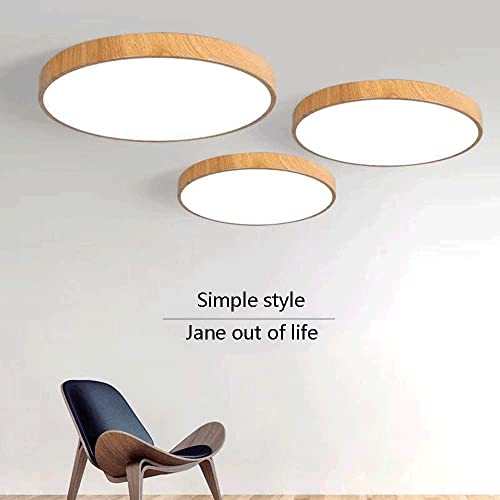 Plafonnier LED moderne design circulaire bois haut de gamme - 6