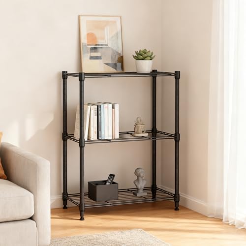 Image of M MZG 450 lbs Steel Storage Shelving 3-Tier Utility Shelving Unit Steel Organizer Wire Rack for Home,Kitchen,Office (11.8 inch D x 17.7 inch W x 26.3 inch H)