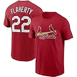 MLB Boys Youth 8-20 Team Color Official Player Name & Number T-Shirt (Jack Flaherty St Louis Cardinals Red, Large, l)